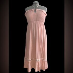 Ruffled strapless dress, sz med